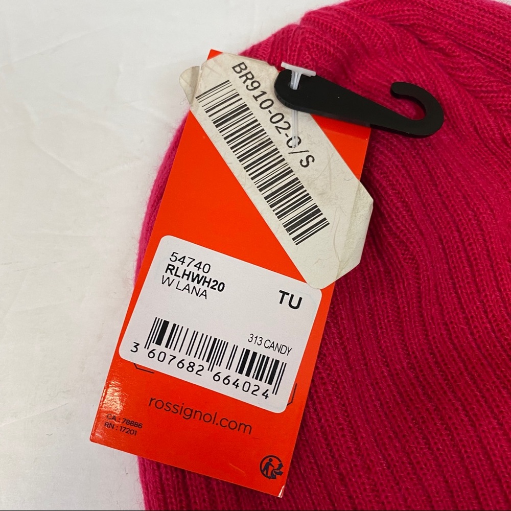 Rossignol Red ribbed beanie hat ski snow winter - Picture 2 of 4